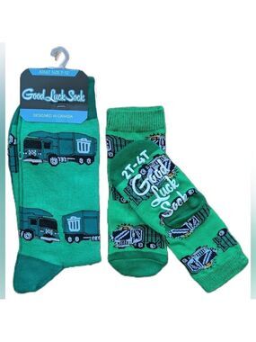 🇨🇦‎ Good Luck Sock Dad/Toddler Matching Garbage Truck Design Socks